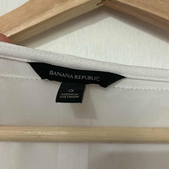 BANANA REPUBLIC WOMENS SLEEVELESS BLOUSE WHITE  Sz SMALL - Picture 8 of 10